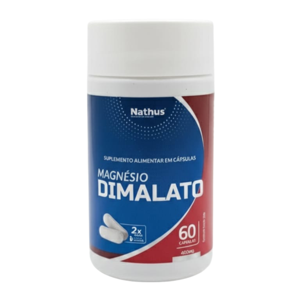Magnésio Dimalato Nathus 60 cápsulas