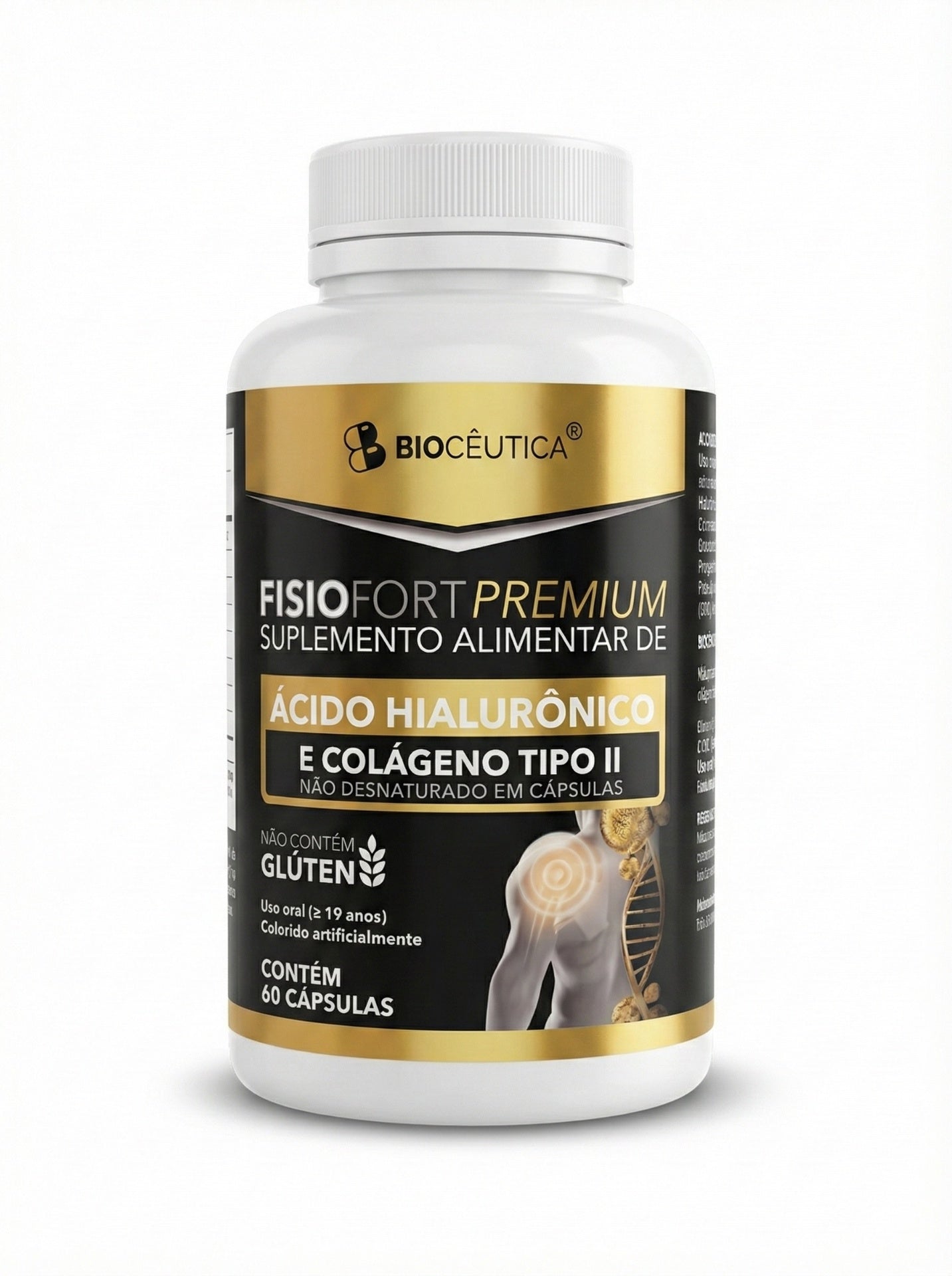 Fisiofort Premium Ácido Hialurônico e Colágeno Tipo II 60 cápsulas