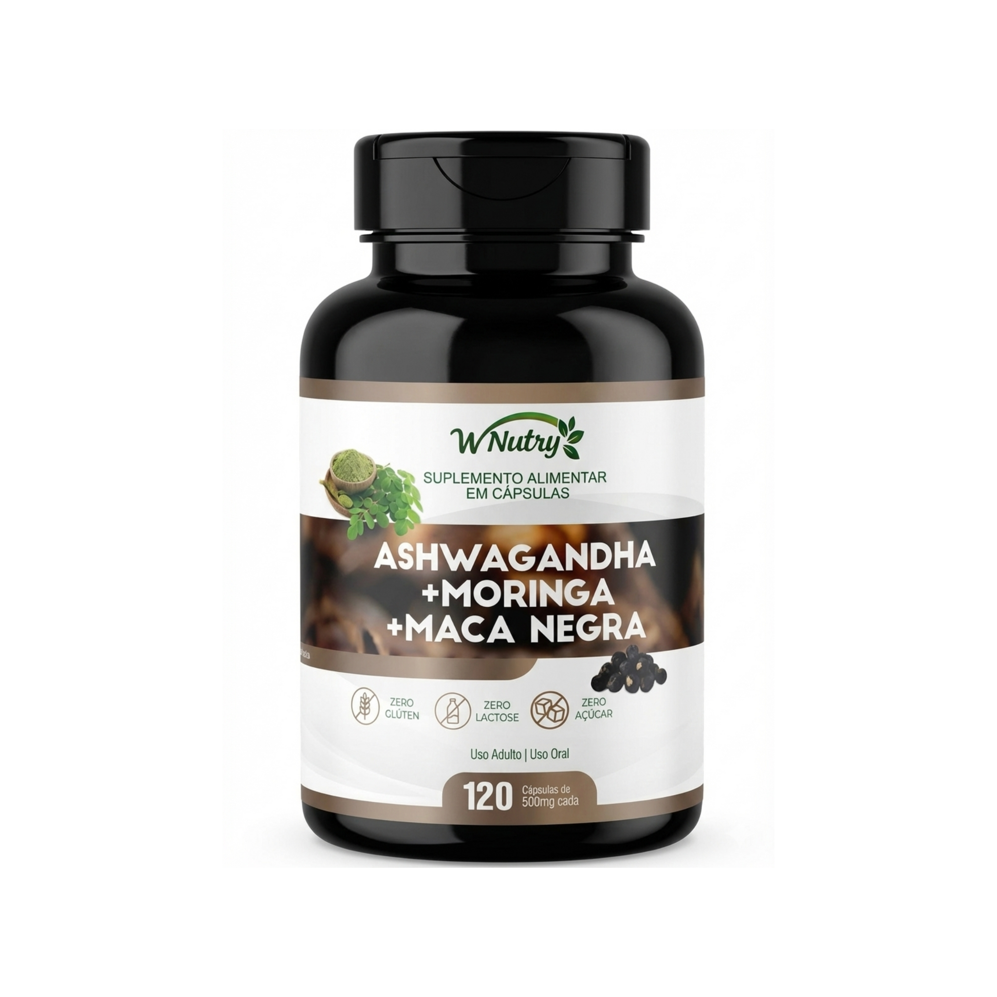 Ashwagandha + Moringa + Maca Negra